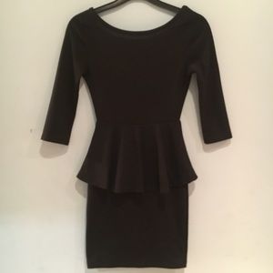 LBD Black Peplum Dress